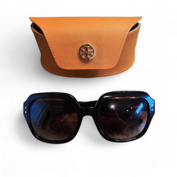 Tory Burch TY7143U Sunglasses 170913-56  Women's, Dk Brown Gradient Logo - Picture 4 of 8
